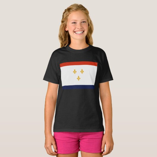 Vlag van New Orleans T-shirt (Voorkant volledig)