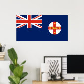 Vlag van New South Wales (Australische staat) Poster (Thuiskantoor)
