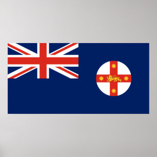 Vlag van New South Wales (Australische staat) Poster