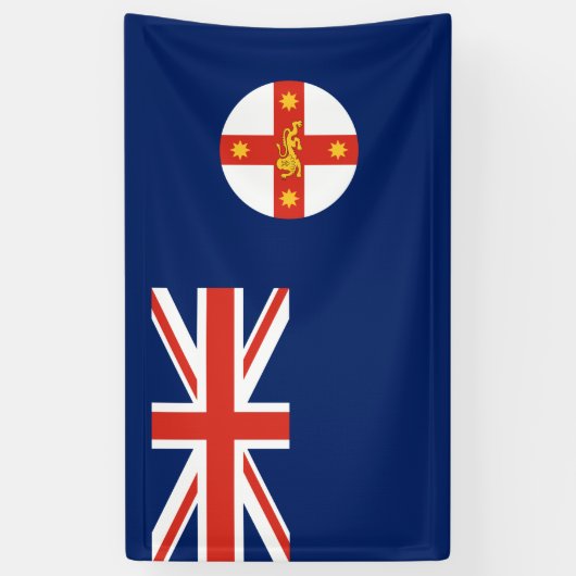 Vlag van New South Wales (Australische staat) Spandoek (Verticaal)