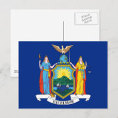Vlag van New York Briefkaart (Voorkant / Achterkant)