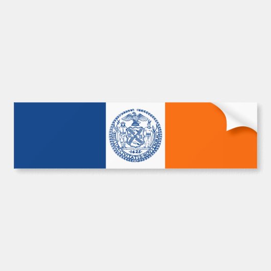 Vlag van New York City Bumpersticker (Voorkant)
