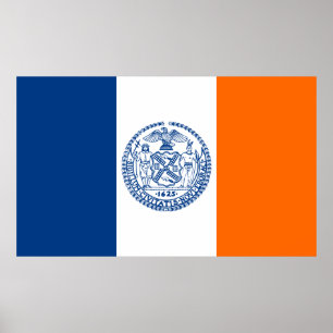 Vlag van New York City Poster