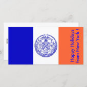 Vlag van New York, Prettige feestdagen uit de VS Feestdagenkaart (Voorkant / Achterkant)