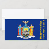 Vlag van New York, Prettige Feestdagen vanuit de V Feestdagenkaart (Voorkant / Achterkant)