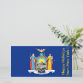 Vlag van New York, Prettige Feestdagen vanuit de V Feestdagenkaart (Staand voorkant)