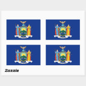 vlag van New York Rechthoekige Sticker (Vel)