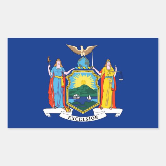 vlag van New York Rechthoekige Sticker (Voorkant)
