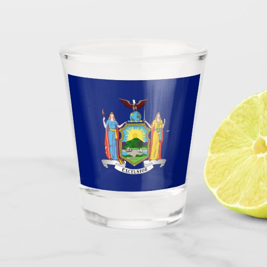 vlag van New York  Shot Glas (Voorkant)