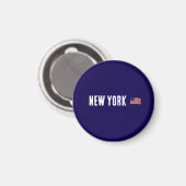 Vlag van New York/Verenigde Staten Magneet (Voorkant / Achterkant)