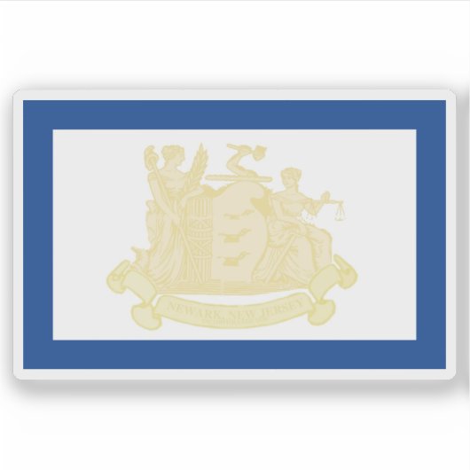 Vlag van Newark, New Jersey, VS Sticker (Voorkant)