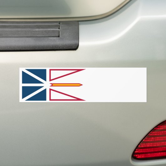 Vlag van Newfoundland en Labrador (Canada) Bumpersticker (Op auto)