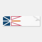 Vlag van Newfoundland en Labrador (Canada) Bumpersticker (Voorkant)