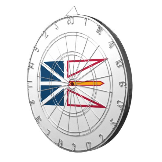 Vlag van Newfoundland en Labrador (Canada) Dartbord (Voorkant Rechts)