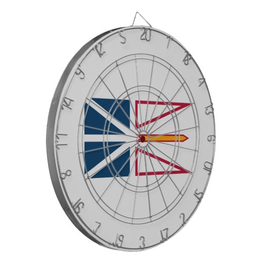 Vlag van Newfoundland en Labrador (Canada) Dartbord (Voorkant Links)