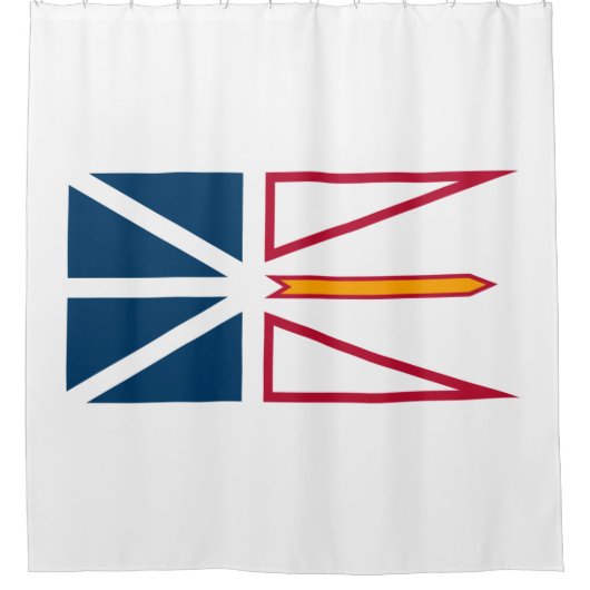 Vlag van Newfoundland en Labrador (Canada) Douchegordijn (Voorkant)
