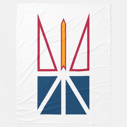 Vlag van Newfoundland en Labrador (Canada) Fleece Deken (Voorkant)