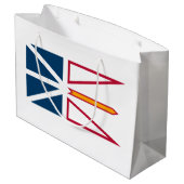 Vlag van Newfoundland en Labrador (Canada) Groot Cadeauzakje (Achterkant Gekanteld)