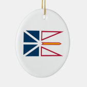 Vlag van Newfoundland en Labrador (Canada) Keramisch Ornament (Rechts)