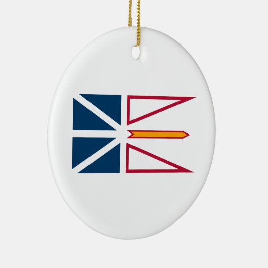 Vlag van Newfoundland en Labrador (Canada) Keramisch Ornament (Rechts)