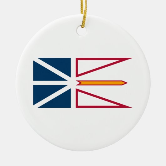 Vlag van Newfoundland en Labrador (Canada) Keramisch Ornament (Voorkant)