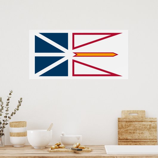 Vlag van Newfoundland en Labrador (Canada) Poster (Keuken)