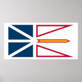 Vlag van Newfoundland en Labrador (Canada) Poster (Voorkant)