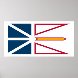 Vlag van Newfoundland en Labrador (Canada) Poster
