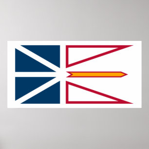 Vlag van Newfoundland en Labrador (Canada) Poster