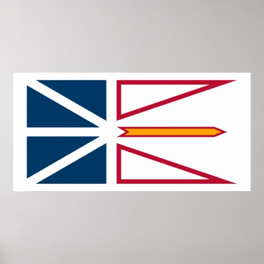 Vlag van Newfoundland en Labrador (Canada) Poster (Voorkant)