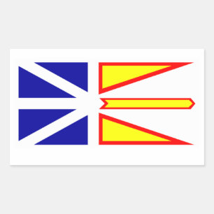 Vlag van Newfoundland en Labrador, Canada. Rechthoekige Sticker