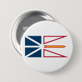Vlag van Newfoundland en Labrador (Canada) Ronde Button 7,6 Cm (Voorkant /achterkant)
