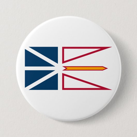 Vlag van Newfoundland en Labrador (Canada) Ronde Button 7,6 Cm (Voorkant)