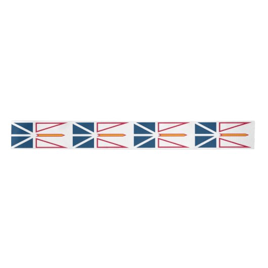 Vlag van Newfoundland en Labrador (Canada) Satijnen Lint (Voorkant)