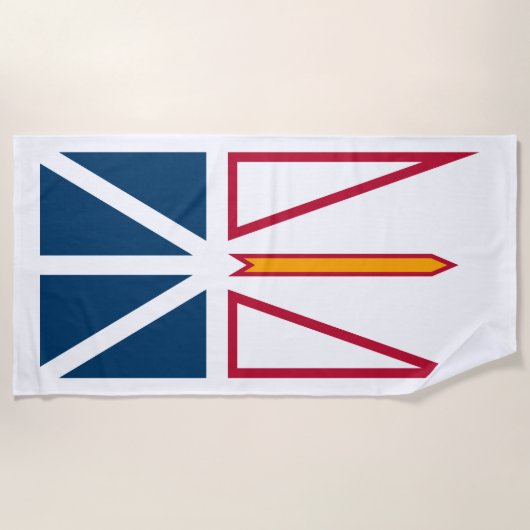 Vlag van Newfoundland en Labrador (Canada) Strandlaken (Voorkant)