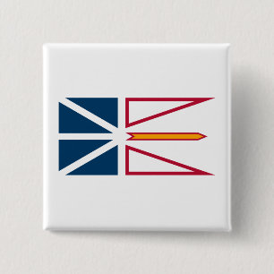 Vlag van Newfoundland en Labrador (Canada) Vierkante Button 5,1 Cm