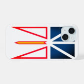 vlag van Newfoundland en Labrador iPhone 15 Case (Achterkant horizontaal)