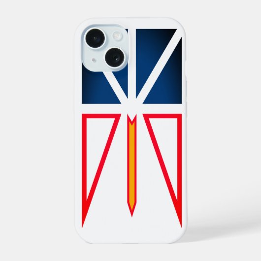 vlag van Newfoundland en Labrador iPhone 15 Case (Achterkant)