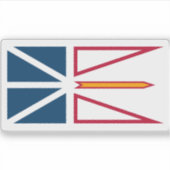 Vlag van Newfoundland en Labrador Sticker (Voorkant)