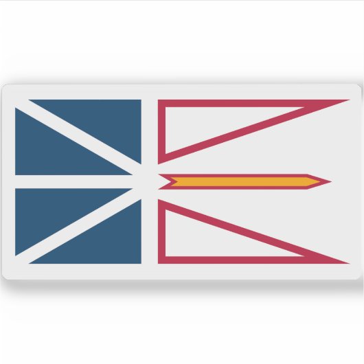 Vlag van Newfoundland en Labrador Sticker (Voorkant)