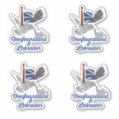 Vlag van Newfoundland en Labrador Sticker (Voorkant)