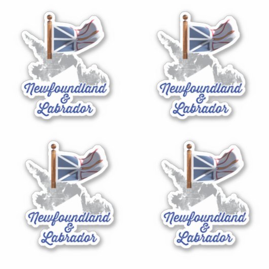 Vlag van Newfoundland en Labrador Sticker (Voorkant)