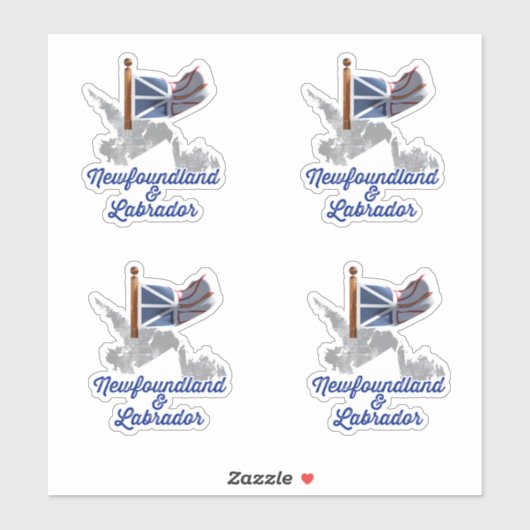 Vlag van Newfoundland en Labrador Sticker (Vel)