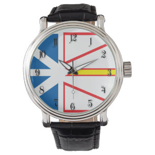 vlag van Newfoundland Horloge
