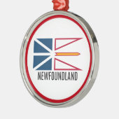 Vlag van Newfoundland Metalen Ornament (Links)
