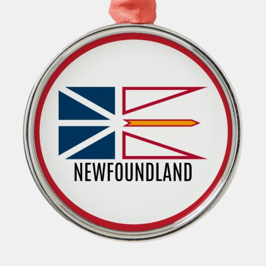 Vlag van Newfoundland Metalen Ornament (Voorkant)
