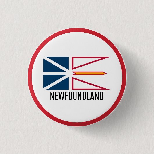 Vlag van Newfoundland Ronde Button 3,2 Cm (Voorkant)