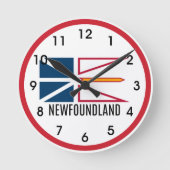 Vlag van Newfoundland Ronde Klok (Voorkant)