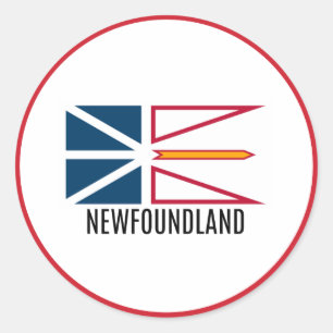 Vlag van Newfoundland Ronde Sticker