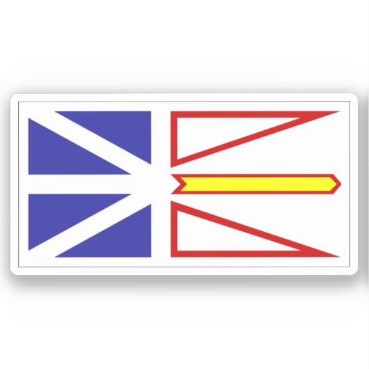 Vlag van Newfoundland Sticker (Voorkant)